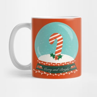 Candy Cane Snow Globe Mug